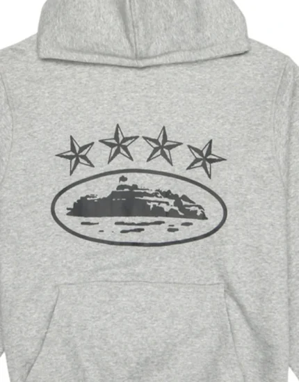 Corteiz 4Starz Alcatraz Hoodie Grey (1)