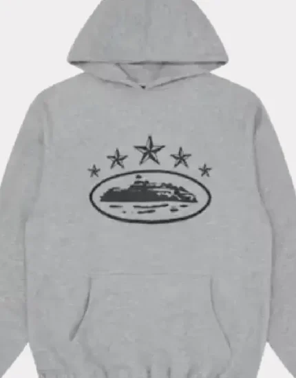 Corteiz 5 Starz Alcatraz Hoodie Grey (1)