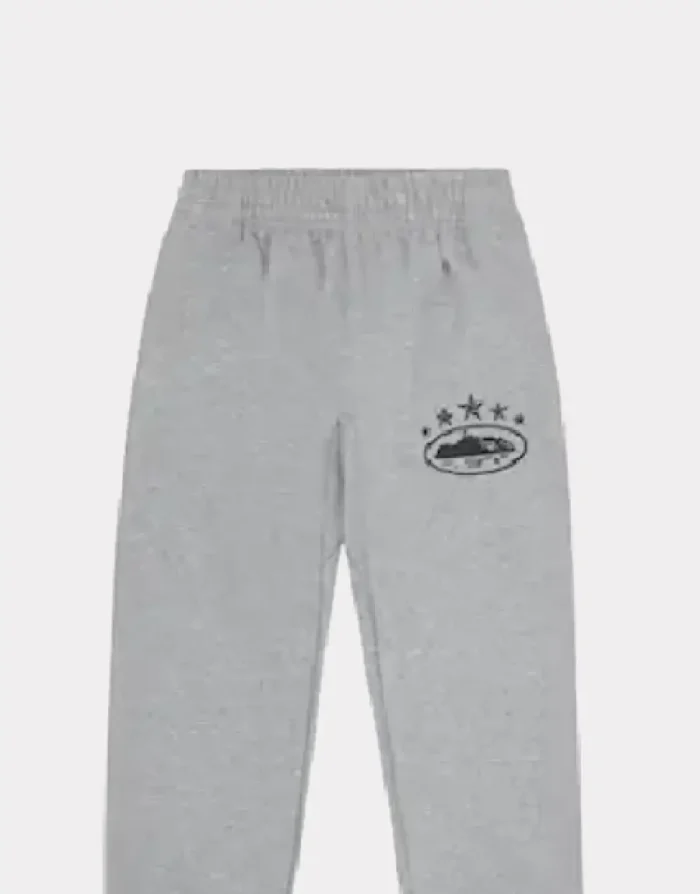 Corteiz 5 Starz Alcatraz Sweatpants Grey (1)