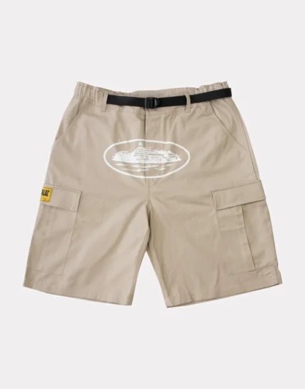 Corteiz Alcatraz Cargo Shorts Beige (2)