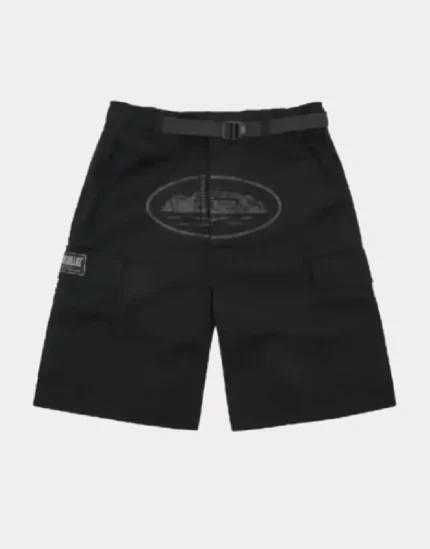 Corteiz Alcatraz Cargo Shorts Triple Black (2)