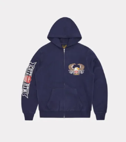 Corteiz Dipset Zipped Tracksuit Navy (3)