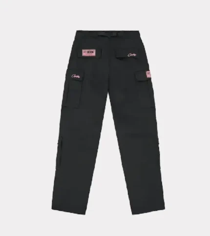 Corteiz Guerillaz Cargo Pant Black Pink (1)