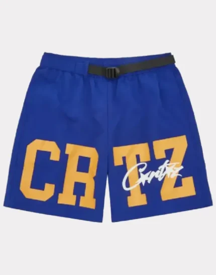 Corteiz Crtz Nylon Shorts Blue (2)