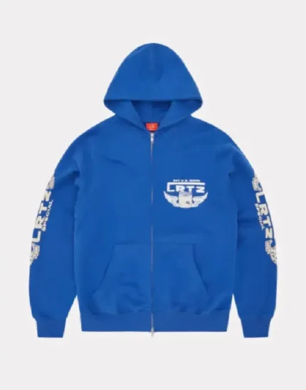 Corteiz Gasolina Double Zip Hoodie Royal Blue (2)