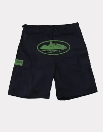 Corteiz Guerillaz Shorts Black Green (2)