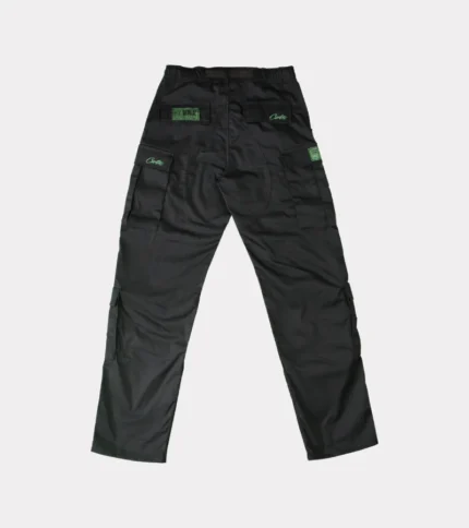 Corteiz Mula Guerillaz Cargo Black Green (1)