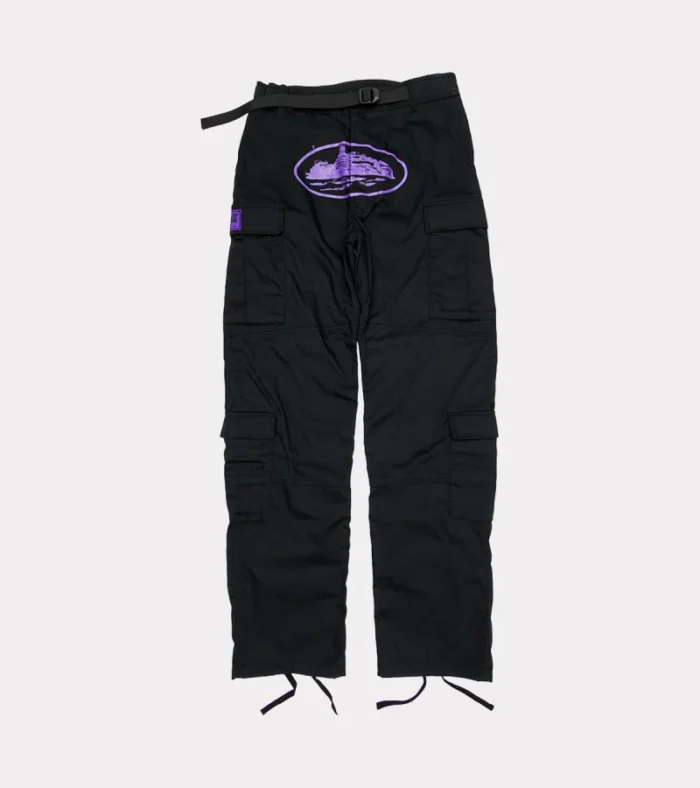 Corteiz Purp Guerilaz Cargo Black Purple (2)