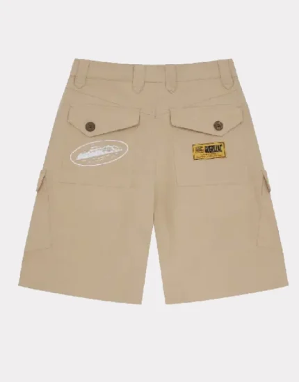 Corteiz Storm Cargo Shorts Beige (1)