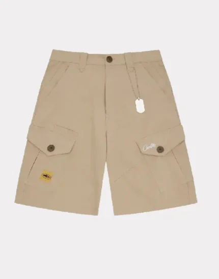 Corteiz Storm Cargo Shorts Beige (2)